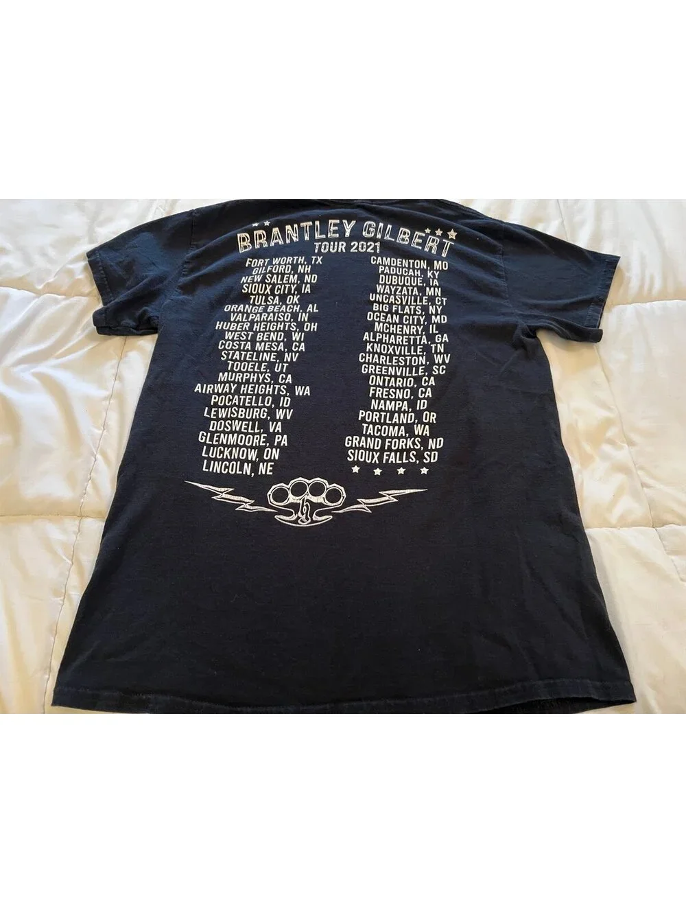 Brantley Gilbert men’s small black concert t shirt 2021 Merch country